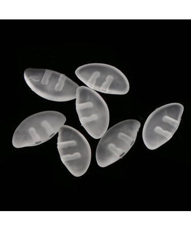 25 Pairs of Transparent Oval Silicone Nose Pads for Pressing In - 15mm - Ideal for Glasses & Sunglasses - Buy Online on GoSupps.com