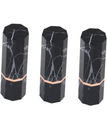 Buy 3pcs Fashion Lipstick Tube - Stylish Marbling Mini Lipstick Packaging | 0.04 Ounce Black - International Shipping Available - Buy Online on GoSupps.com