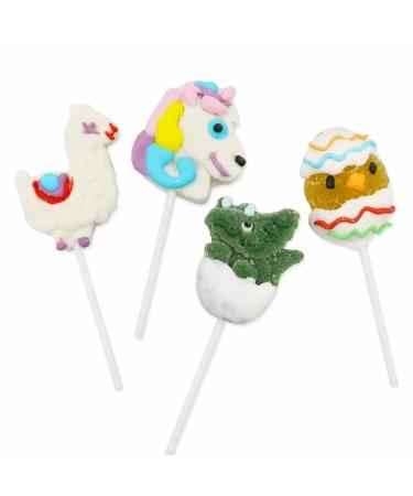 Strawberry flavour jelly lollipops 12 x 23g - Individually wrapped lollipops