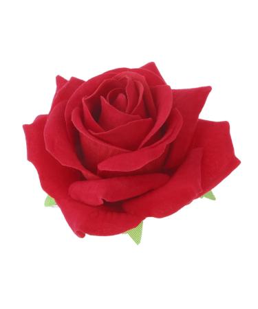 FRCOLOR 2 1 Rose Clips for Hair Rose Hair Accessories Flower Hair Accessories for Women Flower Pins for Clothes Red Brooch Room Accessories Rose Hair Clips for Girls Bride Wedding Mexico medium Red