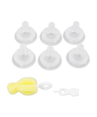 Silicone-new-born pacifier baby pacifier newborn silicops discharge soft soft silicone wide mouth nibble pacifier (6 pieces) baby pacifier silicone nipple silica
