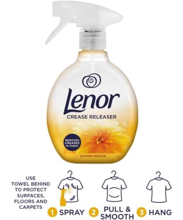 Lenor Crease Releaser Spray Removes Creases in Fabric 500ml Pack of 3 Fragrances: Ruby Jasmine & Summer Breeze & Spring Awakening + Our Gift for You: Organza Small Bag - Buy Online on GoSupps.com
