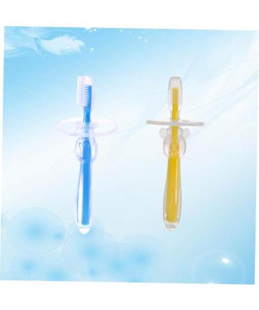 Minkissy 2-Pack Soft Bristle Training Toothbrushes for Toddlers - Safe Cleaning Toys for Children - Buy Online on GoSupps.com