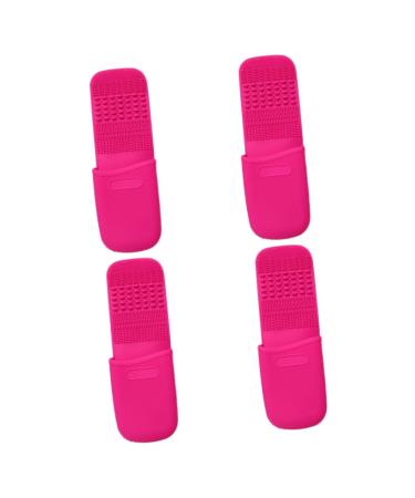 FRCOLOR Makeup Brush Cleaner 4pcs Makeup Brush Cleaning Silicone Brush Makeup Brush Cleaners Brush Bowl Color Removal Cleaner Brush Washing Mat Makeup Brush Holder Sucker Scrubber