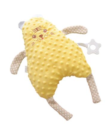 Ciieeo Baby Comfort towel Touch for newborn cake streams for babies The gift baby towels baby towel toy toy doll animal calming towel bathrobe small yellow 30x15x0.2cm