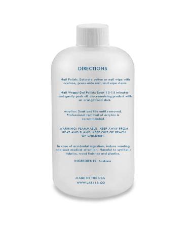 LAB118 Pure Acetone 16 fl oz - Acrylics, Gel Polish, Nail Wraps & Remover - Buy Online on GoSupps.com