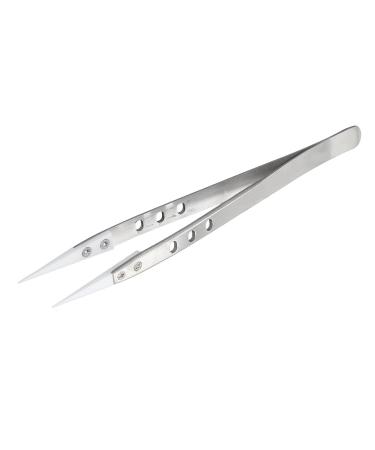 Straight Tip Tweezers Electronic Tweezers Repair Tweezers Straight Head Fine Stainless Steel Ceramic Corrosion Resistance Anti Jumper Tweezers for - Buy Online on GoSupps.com