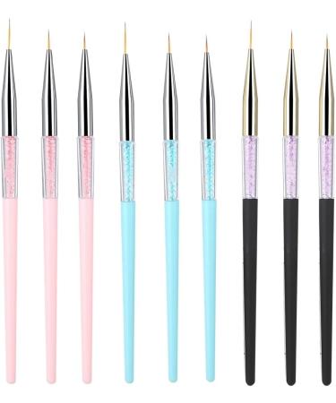 Nail Art Liner Brush Gel Painting Nail Brushes Dotting Pen Nail Art Design Drawing Tool for Gel Polish Manicure Salon DIY At Home(Black) - Buy Online on GoSupps.com