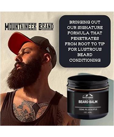 Mountaineer Beard Balm for Men | All-Natural Leave-In Conditioner | Moisturizes Dry Skin | Hydrates & Softens Beard | Timber Scent 2oz - Buy Online on GoSupps.com
