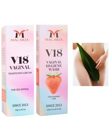 MACARIA V18 Vaginal vagina pussy tightening & sex increase gel cream + v part wash for women