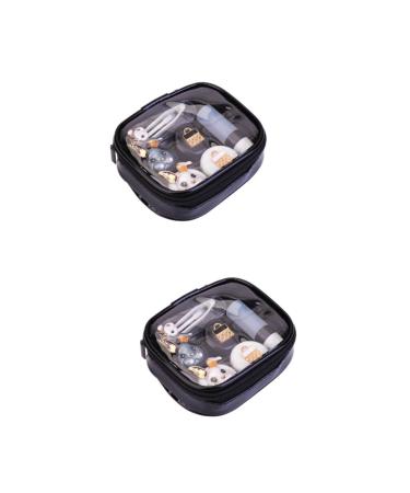 Partykindom 2st blue eye contacts glasses case lip gloss kit contact lens solution contact lenses-kit contact case case holder for lens container makeup remover invisible