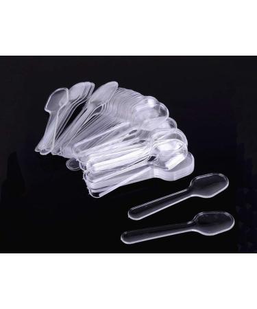 500 Pcs Disposable Clear Plastic Spoons Plastic Mini Ice Cream Spoons for Ice Cream and Dessert 7.5x2cm - Buy Online on GoSupps.com