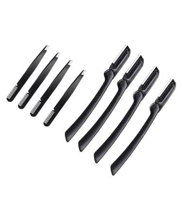 Ipetboom 4 Sets Eyebrow Shaver Face Razor Razors for Women Safety Eyebrow Razor Makeup Accessories Women s Suits Facial Hair Remover Body Hair Removal Tweezers Eyebrow Trimmer Magnetic Tool