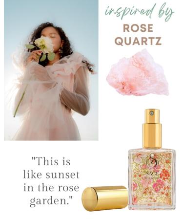 Rose Quartz Organic Perfume Spray by Sage- 2 oz Vegan & Cruelty-Free Floral Scent Rose Damask Honeysuckle Jasmine Rose Quartz 2 oz Eau de Toilette Spray - Buy Online on GoSupps.com