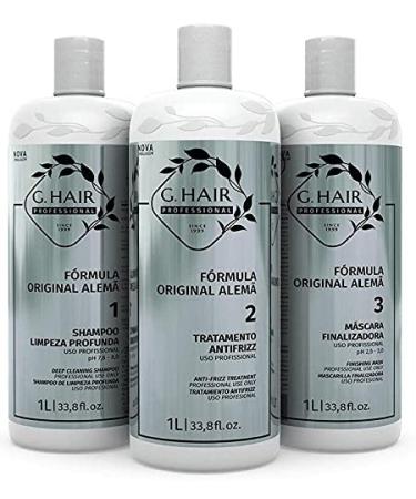 G.HAIR Original Formula Smoothing Keratin Treatment Kit (3 Steps) 33.8oz / 1L