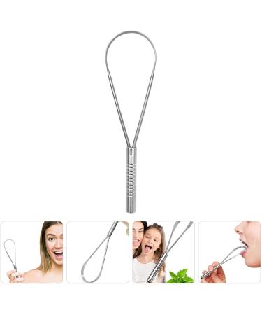 Buy Healvian Stainless Steel Tongue Brush | Portable Tongue Cleaner for Bad Breath Relief | International Shipping Available - Buy Online on GoSupps.com