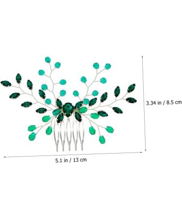 Ipetboom Formal Hair Accessories for Women Hair Side Comb Bridal Hair Accessories Hair Gems for Women Rhinestone for Hair Wedding Hair Pins Green Decorate Women's Crystal Girl - Buy Online on GoSupps.com