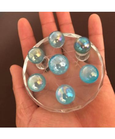 7pcs Blue Plated Stone Ball Set Pieces of Yellowstone Stone Broken Seven Star Array of Classical feng Shui Pendulum Beautiful Crystal - Buy Online on GoSupps.com