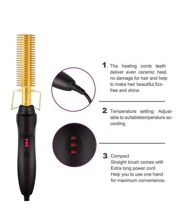 Buy Electric Hair Straightener Curler | Multifunction Hot Comb for Black Hair - Wet & Dry Use - Buy Online on GoSupps.com