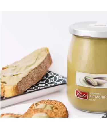 Pisti Sicilian Pistachio Cream Spread- Rich in Fibre - Ideal for Recipes - Grown in Italy - 600g - Buy Online on GoSupps.com