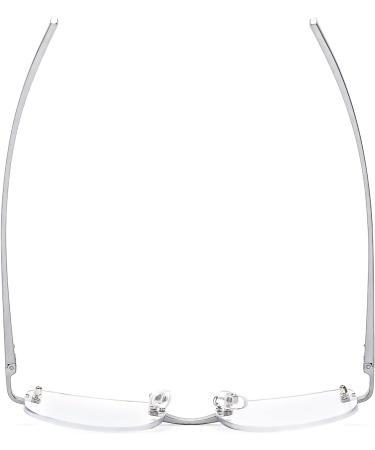 Shop Interior 2-Pack Borderless Metal Blue Light Filter Reading Glasses for Men & Women - Lightweight Anti-Blue Computer Glasses with Spring Hinge - 1.5x Magnification - Buy Online on GoSupps.com