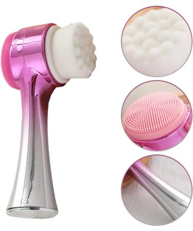 2 in 1 Facial Cleansing Brush - Silicone Manual & Deep Cleansing System for All Skin Types - Super Soft Massage & Pore Cleaning - Buy Online on GoSupps.com