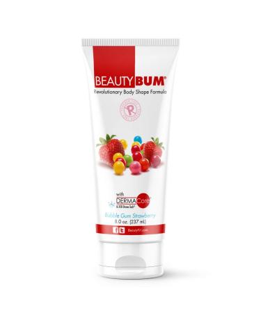 BeautyFit BeautyBum Anti Cellulite skin tightening cream for Women (Bubble Gum (with Dermacore) 8 oz)