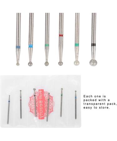 6Pcs Stainless Steel Nail Drill Bit Set for Manicure Accessories - Nail Art File Bits Tools (#3) - Buy Online on GoSupps.com