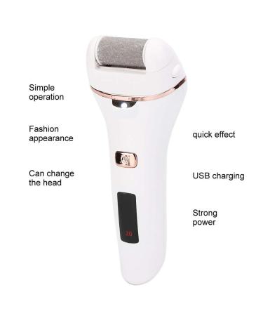 Electric Foot File - Portable Waterproof USB Foot Care with 3 Grinding Heads for Hard Cracked and Dry Skin - Ideal for Pumice Treatment - Buy Online on GoSupps.com