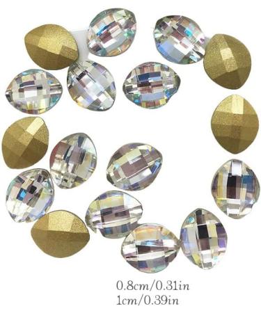 dijiusidy Nail Rhinestones Manicure Decorations Multiple-Shape Multi-color Glass DIY Decor Stickers Eye-catching Beauty Tools 8 * 10mmLeaf 8*10mmleaf - Buy Online on GoSupps.com