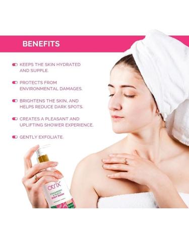 Buy Strawberry and Peach Hydrating Body Wash - Luxurious Skin Nourishment Gentle Cleansing & Rejuvenating Aroma | Sulphate & Paraben-Free | 290ml for Men & Women - Shop Internationally - Buy Online on GoSupps.com