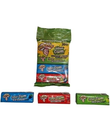 War-heads Sour Gum Fruit Flavored Chewing Gum Bubble Gum Candy Snacks Blue Raspberry Watermelon and Green Apple (Pack of 02) - Buy Online on GoSupps.com