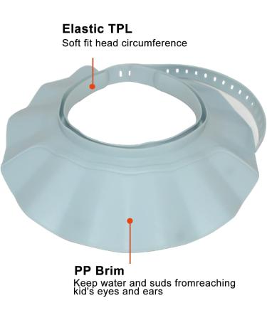 Baby Shower Cap Bath Visor | Adjustable Silicone Protection for Kids | Haze Blue - Buy Online on GoSupps.com