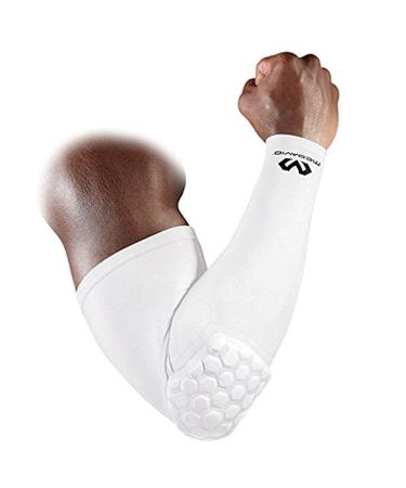 McDavid Compression Arm Sleeve with Padding for men and women White S