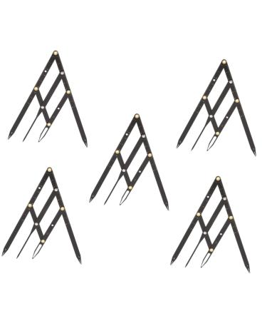 Angoily 5 pcs Tool Gadgets Eyebrow Ratio Stencils Metal Sliding Mean Positioning Stainless Makeup Measure 25x5x0.6cmx5pcs Blackx5pcs