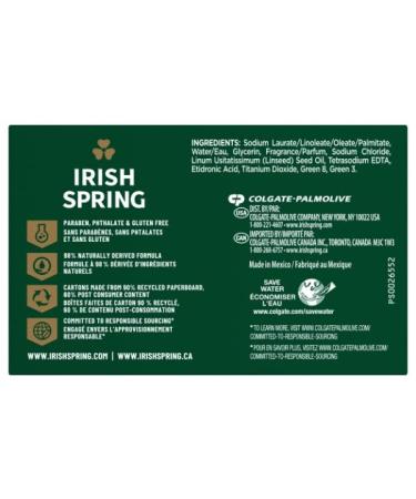 Buy Irish Spring Deodorant Bar Soap 3.7 Oz - Classic Fresh Scent 24-Hour Odor Protection & Deep Cleansing (Pack of 3) - International Shipping Available - Buy Online on GoSupps.com