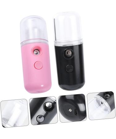 SOESFOUFU 2pcs Spray Hydrating Apparatus Mini Humidifier Mist Cleaner Facial Mister Black Humidifier Plastic - Buy Online on GoSupps.com