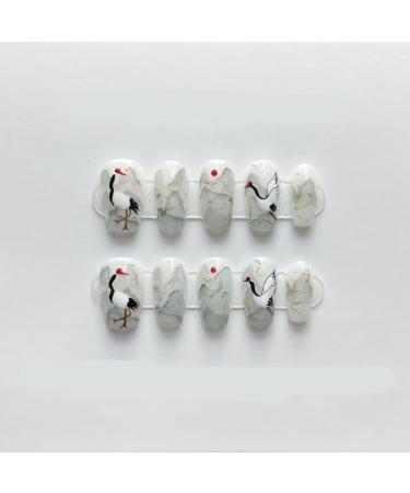 New Handmade Nail Wearing Heavy Industry Long Nail Handmade Nail Beautification False Nail Patch(Bird M)