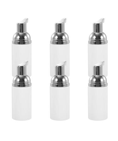 Beaupretty plastic foam donor bottle Refillable foam -soap donor bottle Airless Lotion bottle for the trip 6 pieces (splinter) silver size 1