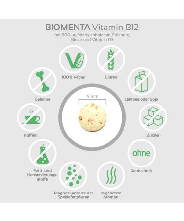 Buy Biomenta Vitamin B12 Complex - 120 Vegan High Dose Lollipops 500 g Methylcobalamin with Vitamin D Biotin & Folic Acid - Premium Orange Flavor - Buy Online on GoSupps.com