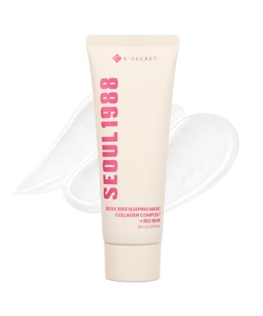 K-SECRET SEOUL 1988 Collagen Sleeping Mask Overnight Nourishing Care with 7-Type Collagen Complex | Lightweight Facial Night Cream for Glass Skin | Korean Skincare 60ml / 2.02 fl oz