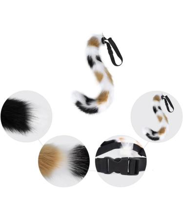 TQUXNGA Animal Cosplay Costumes Faux Furs Cat Foxes Wolf Furry Tail and Ears Headband for Halloween Party Costume Accessories Calico cat suit - Buy Online on GoSupps.com