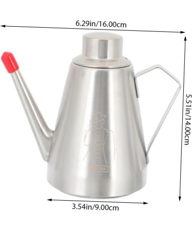 Zerodeko 4pcs Stainless Steel Oil Pot Olive Oil Cooking Oil Container Portable Tea Kettle Vinegar Pourer Pot Practical Oil Dispenser Stainless Steel Oil Bottle Vinegar Bottle Anti-spill 16x14cmx4pcs Silverx4pcs - Buy Online on GoSupps.com