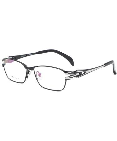 Business Reading Glasses for Men Retro Blue Light Blocking Computer Glasses with Titanium Frame (Color : Black Size : 2.0 x) 2.0 x Black