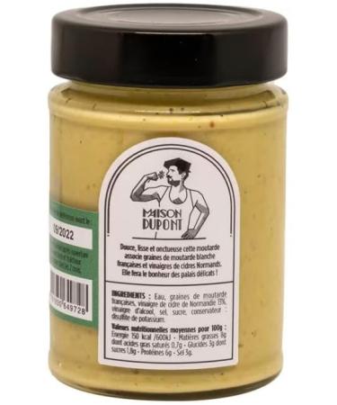 Maison Dupont White Mustard with Cider Vinegar 195 g Pot Made in Calvados - Buy Online on GoSupps.com