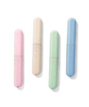 Anicy 4 Pack Toothbrush Case - Portable Toothbrush Case Travel Toothbrush Case for Home Hiking Camping Travel