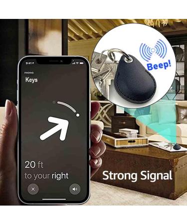 2-Pack Airtag Shell Key Rings - Black Leather Protectors for Apple Item Finder | Hidden Key Ring GPS Locator & Organizer Accessories - Buy Online on GoSupps.com