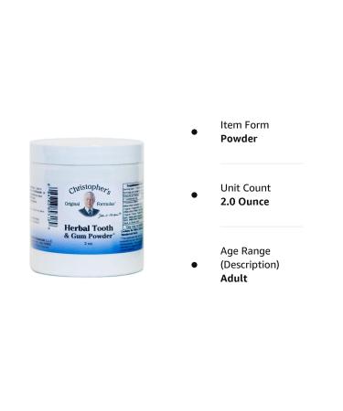 Christopher's Herbal Tooth and Gum Powder 2 oz - Natural Dental Care - Buy Online on GoSupps.com