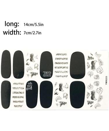 dijiusidy Nail Art Stickers Self-Adhesive Fingernail Decal with Strap Glue DIY Art Decor Full Cover Manicure Kits for Women Girls YMX223 - Buy Online on GoSupps.com