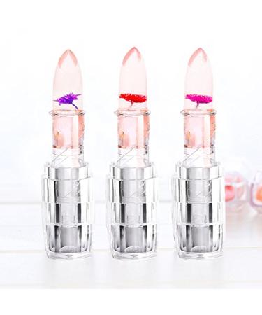 ACAMPTAR Flower Crystal Jelly Lipstick - Temperature Change Color Lip Balm Waterproof Red Lipstick | International Shipping - Buy Online on GoSupps.com